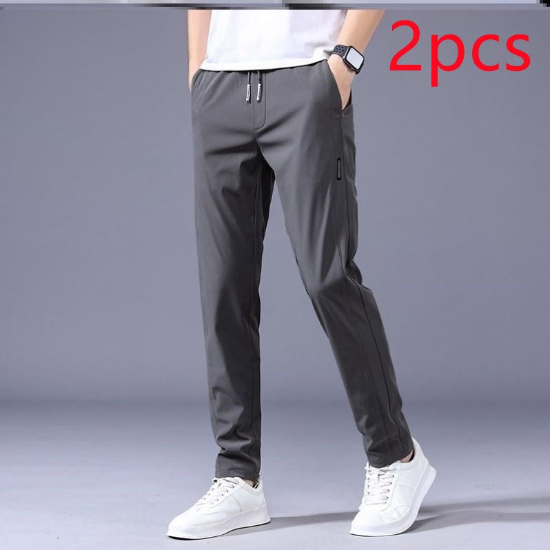 Men's Loose Straight Drawstring Sweatpants – Korean Style Casual Trousers - Good Life Goods