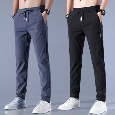Men's Loose Straight Drawstring Sweatpants – Korean Style Casual Trousers - Good Life Goods
