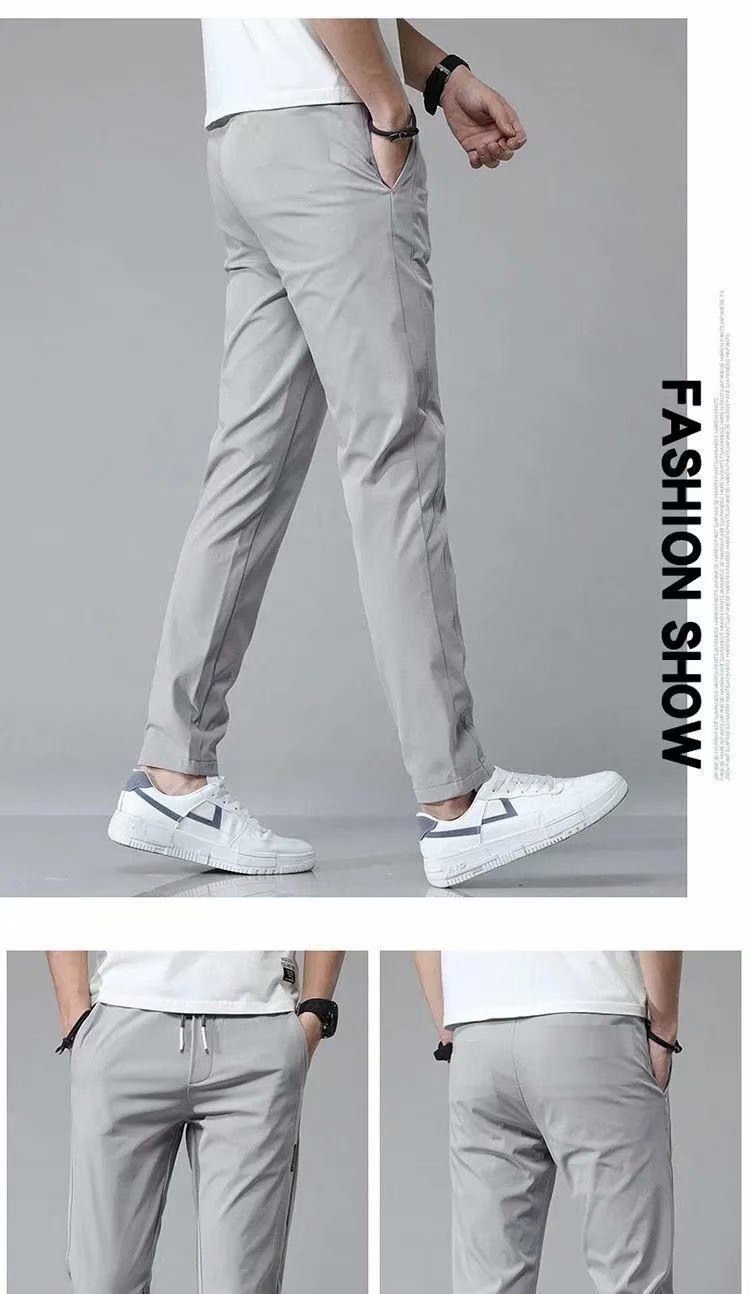Men's Loose Straight Drawstring Sweatpants – Korean Style Casual Trousers - Good Life Goods
