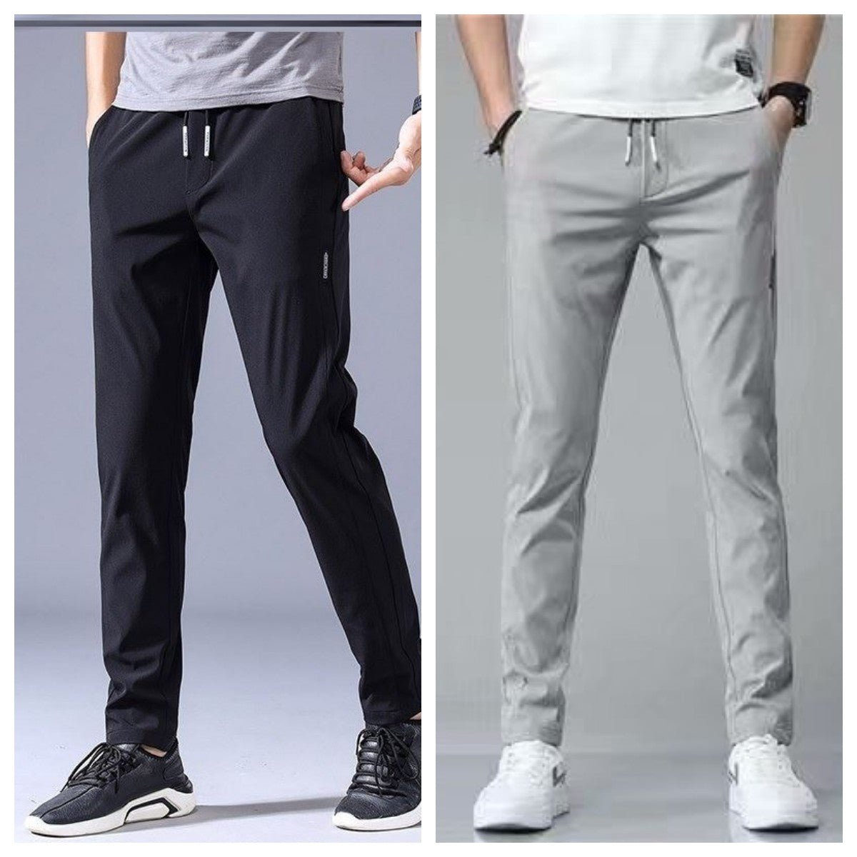 Men's Loose Straight Drawstring Sweatpants – Korean Style Casual Trousers - Good Life Goods