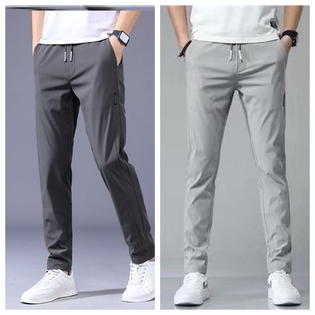 Men's Loose Straight Drawstring Sweatpants – Korean Style Casual Trousers - Good Life Goods