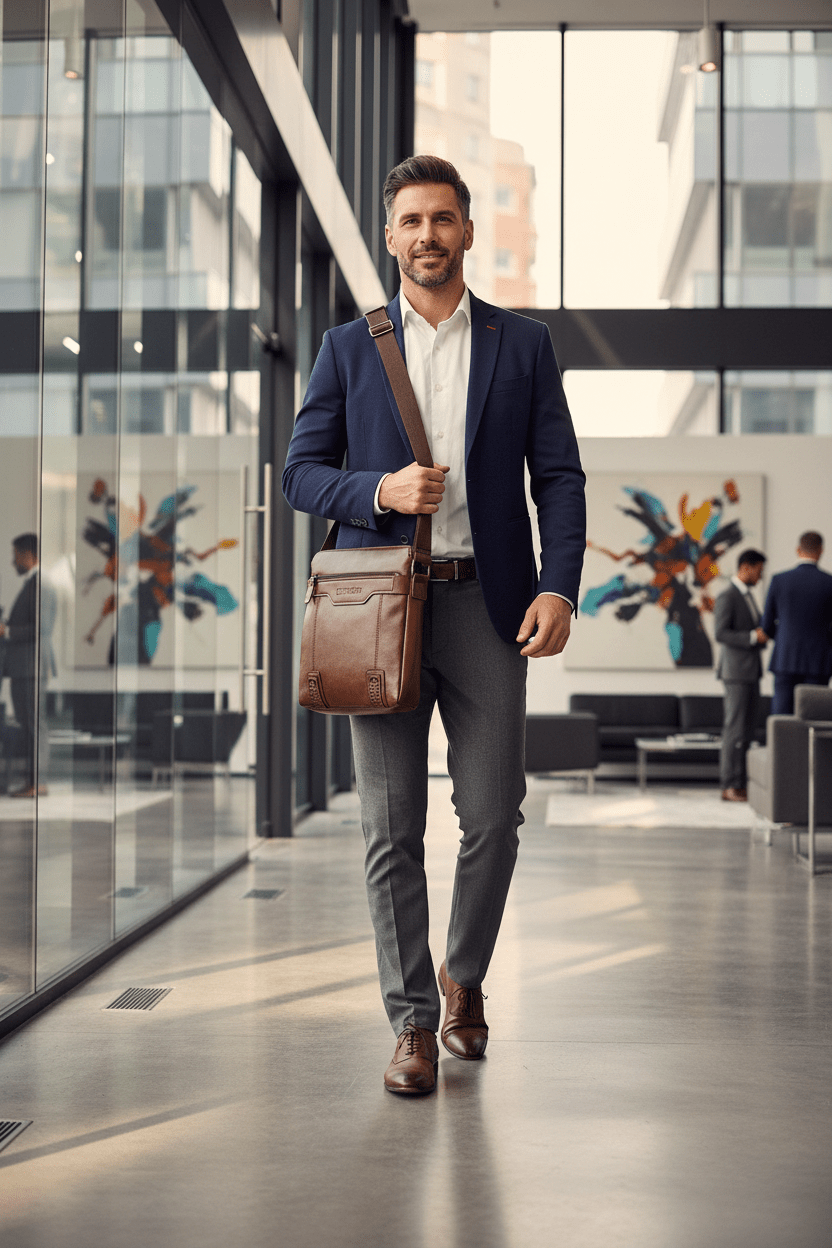 Men's Messenger Bag – Crossbody Everyday Carry Bag - Good Life Goods
