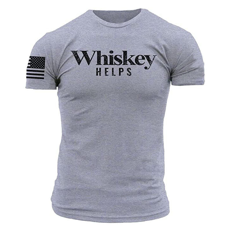 Men's Patriotic Graphic T-Shirt – 1776 US Flag & Whiskey Print - Good Life Goods