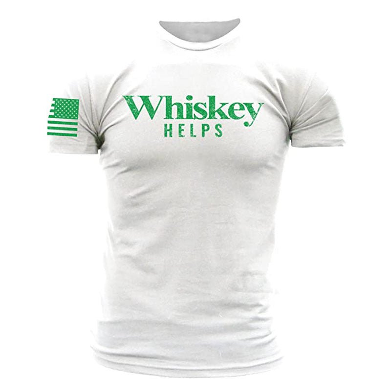 Men's Patriotic Graphic T-Shirt – 1776 US Flag & Whiskey Print - Good Life Goods