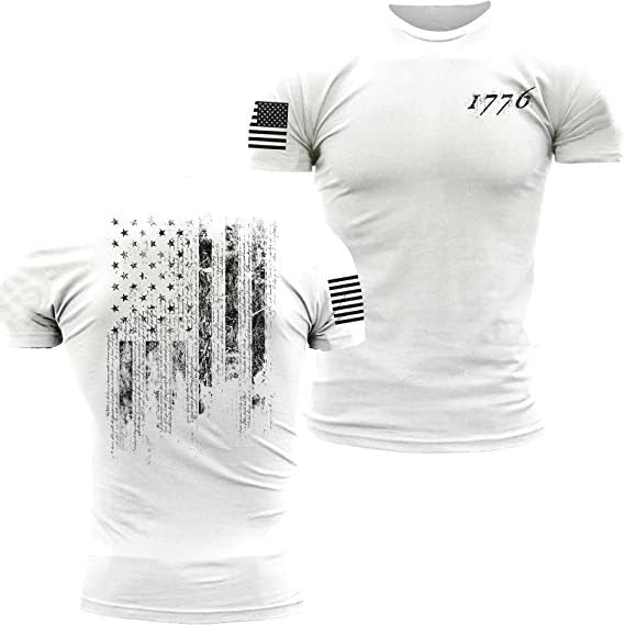 Men's Patriotic Graphic T-Shirt – 1776 US Flag & Whiskey Print - Good Life Goods