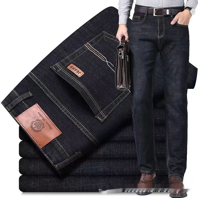 Men's Straight - Leg Loose Fit Casual Jeans – High Elasticity Comfort Denim - Good Life Goods