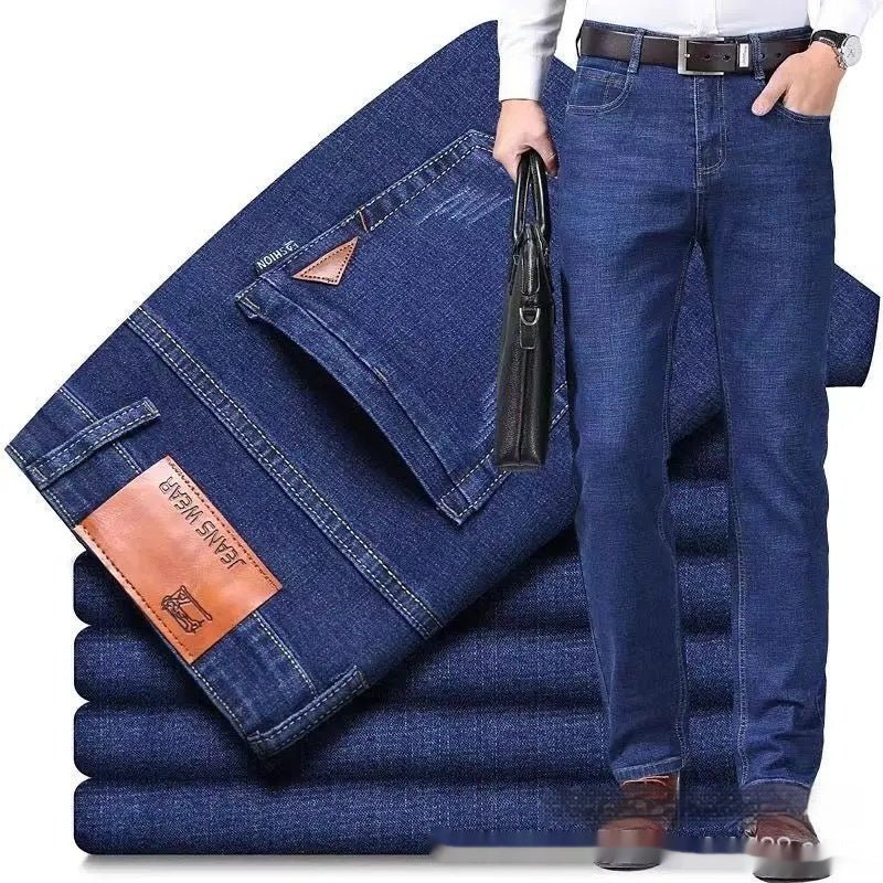 Men's Straight - Leg Loose Fit Casual Jeans – High Elasticity Comfort Denim - Good Life Goods