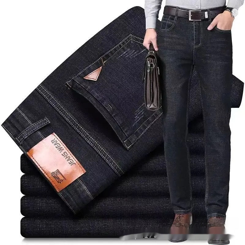 Men's Straight - Leg Loose Fit Casual Jeans – High Elasticity Comfort Denim - Good Life Goods