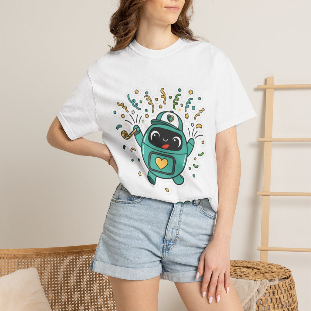 Party Goody Adult T-Shirt | Goody Universe Celebration Robot Graphic Tee - Good Life Goods