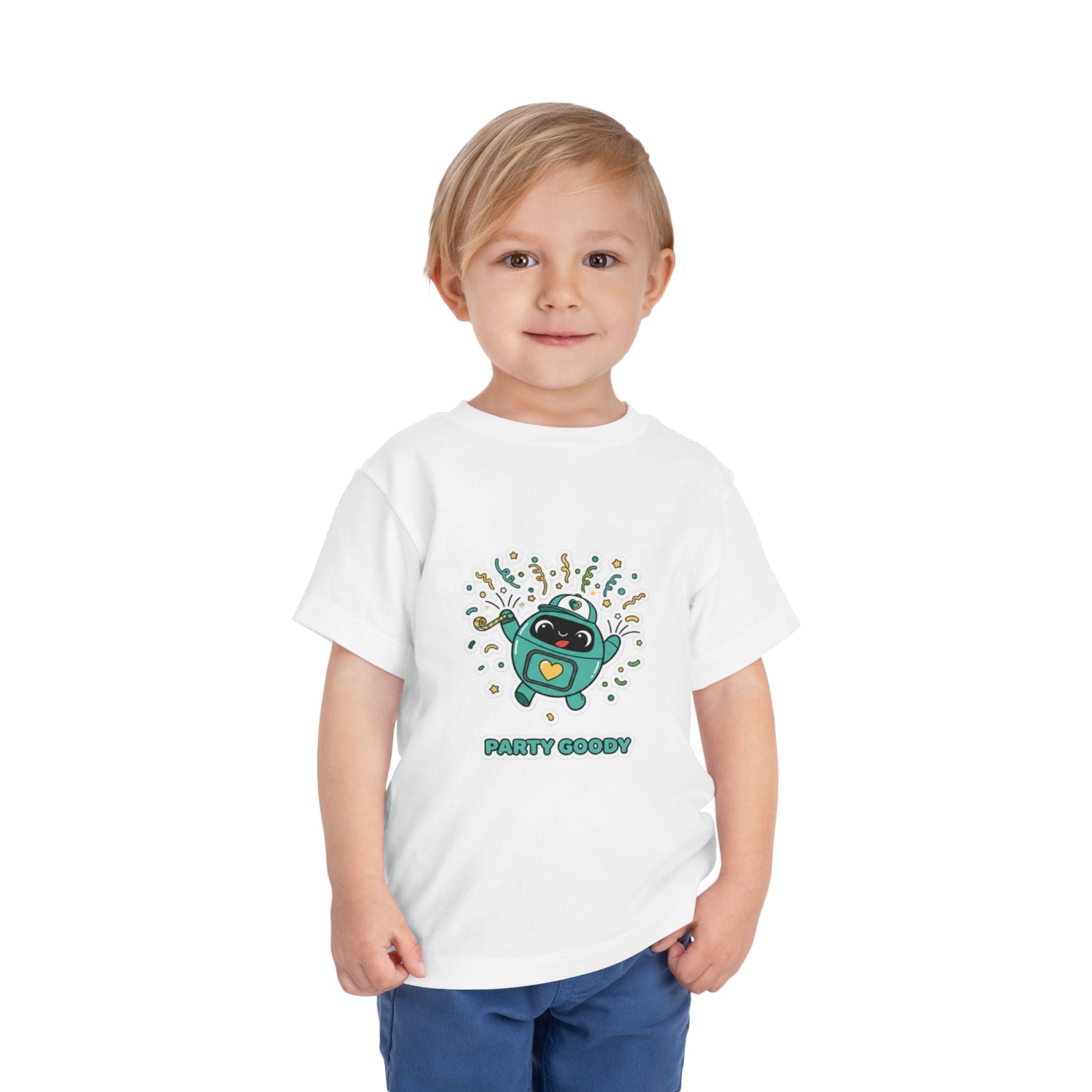 Party Goody Toddler T-Shirt | Goody Universe Celebration Kids Robot Tee - Good Life Goods
