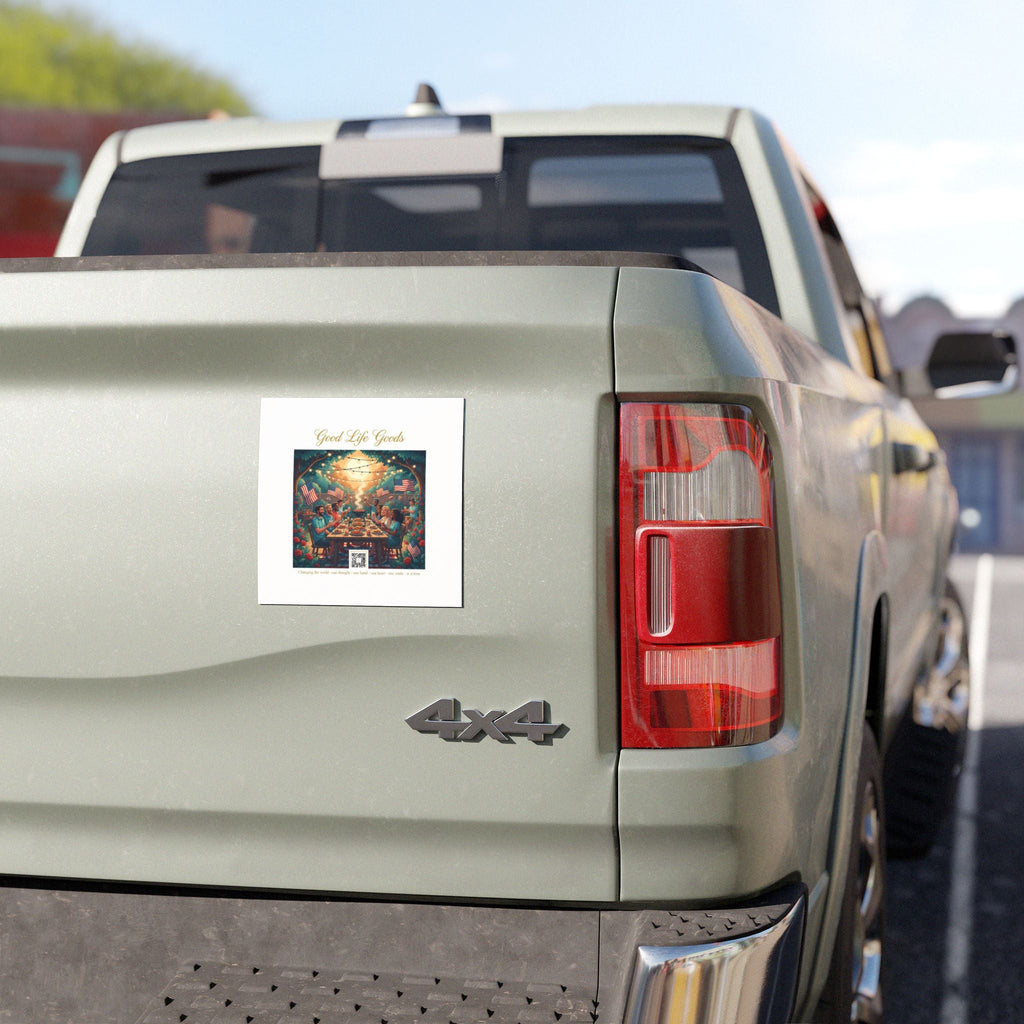 Patriotic Backyard BBQ Car Magnet — Good Life Goods Design - Good Life Goods