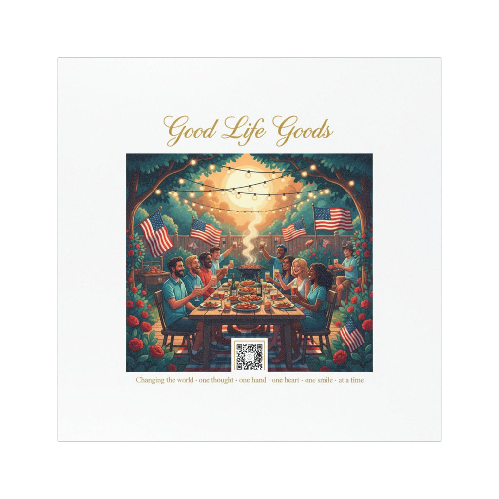 Patriotic Backyard BBQ Car Magnet — Good Life Goods Design - Good Life Goods