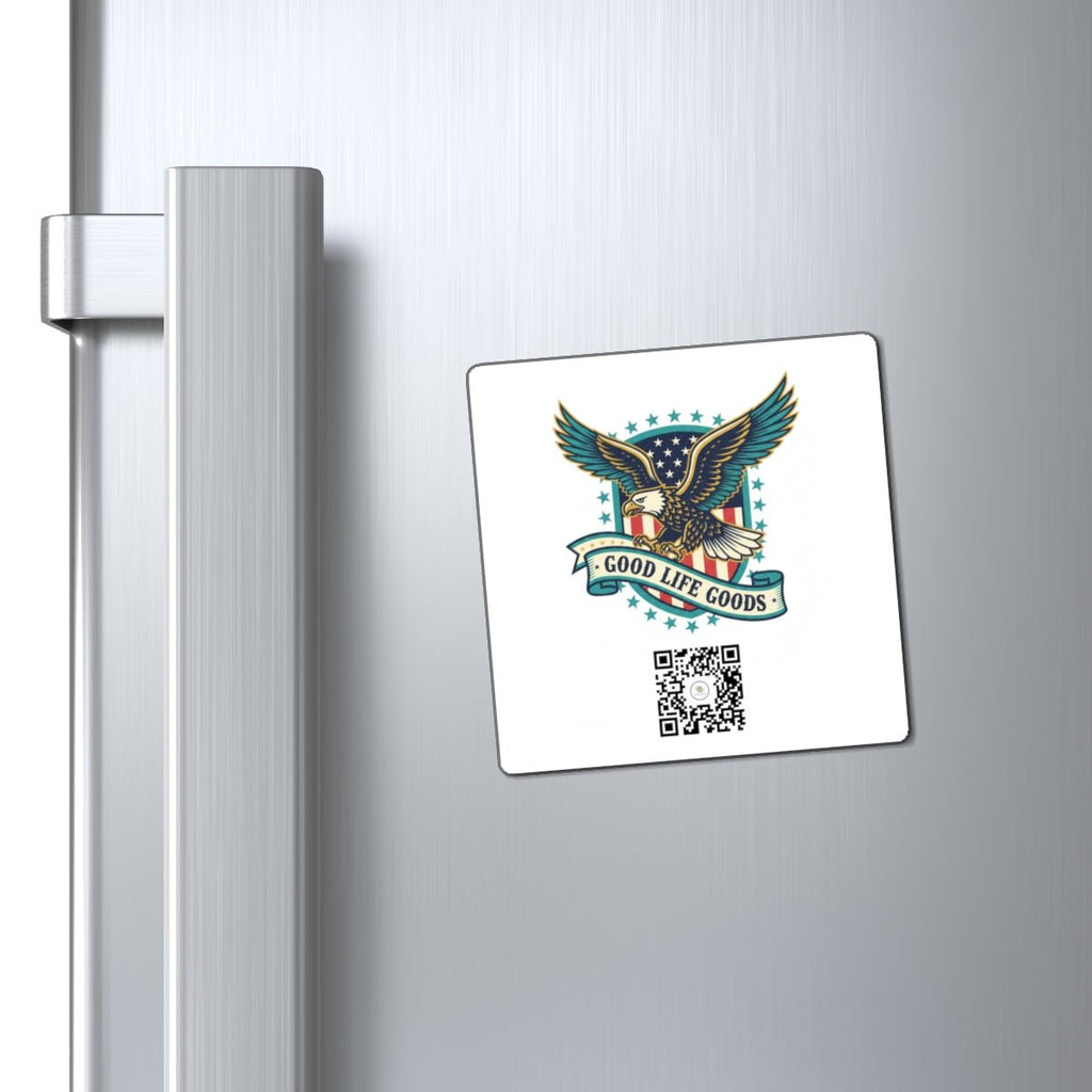 Patriotic Eagle Magnet - "Good Life Goods" QR Code Refrigerator Magnet - Good Life Goods