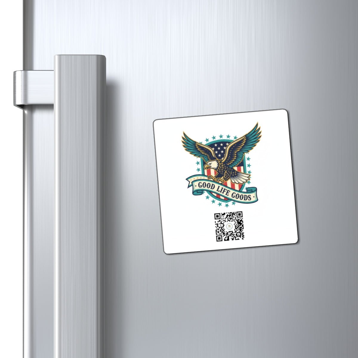 Patriotic Eagle Magnet - "Good Life Goods" QR Code Refrigerator Magnet - Good Life Goods