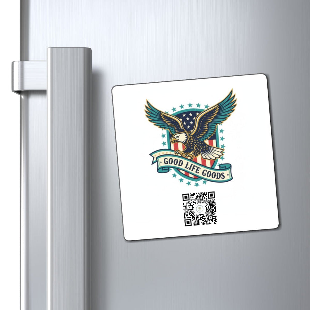 Patriotic Eagle Magnet - "Good Life Goods" QR Code Refrigerator Magnet - Good Life Goods