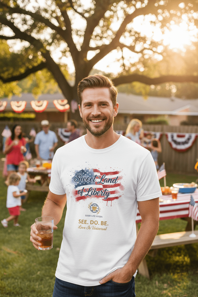 Patriotic "Sweet Land of Liberty" T-Shirt - Good Life Goods