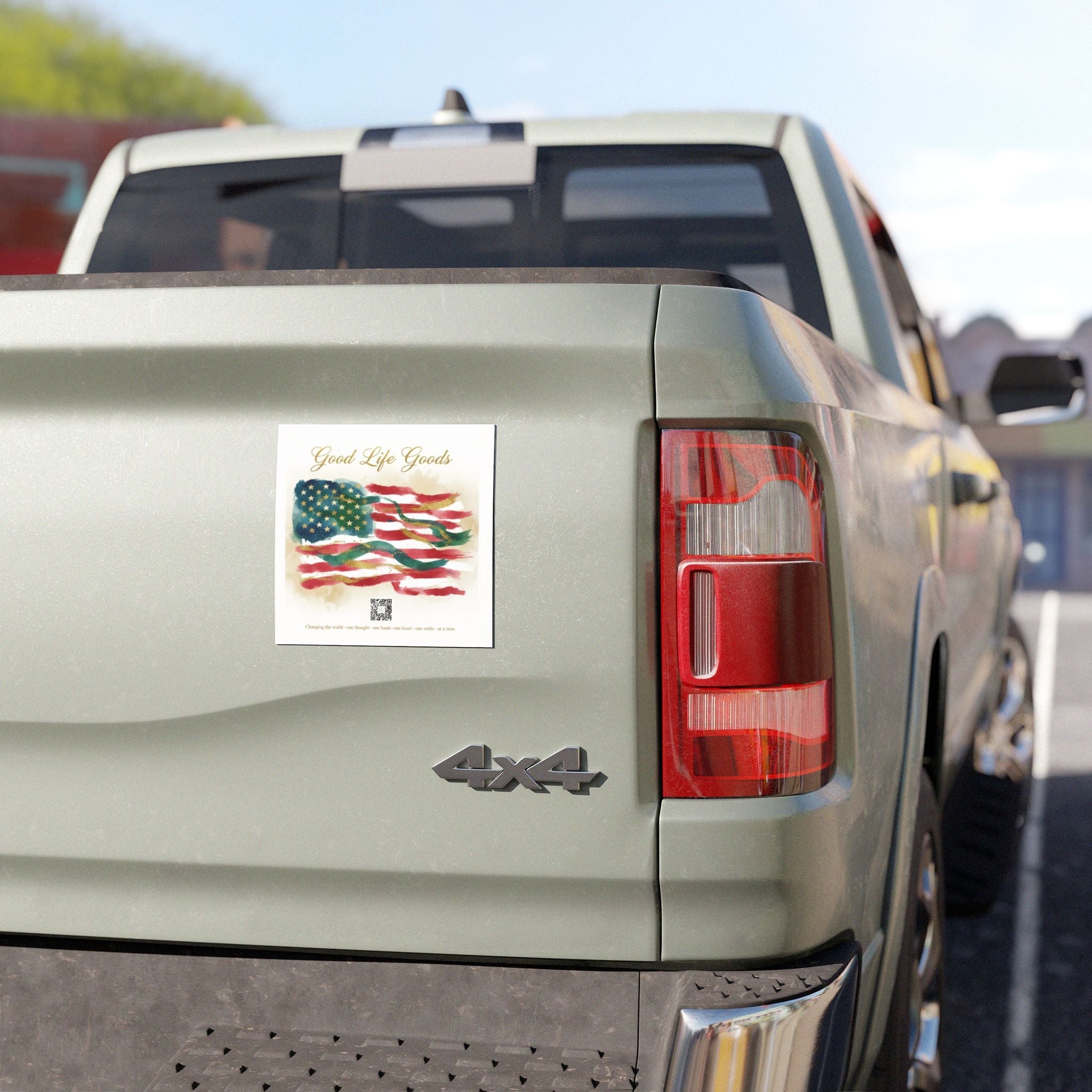 Patriotic Watercolor Flag Car Magnet — "Good Life Goods" Americana Magnetic Decal - Good Life Goods