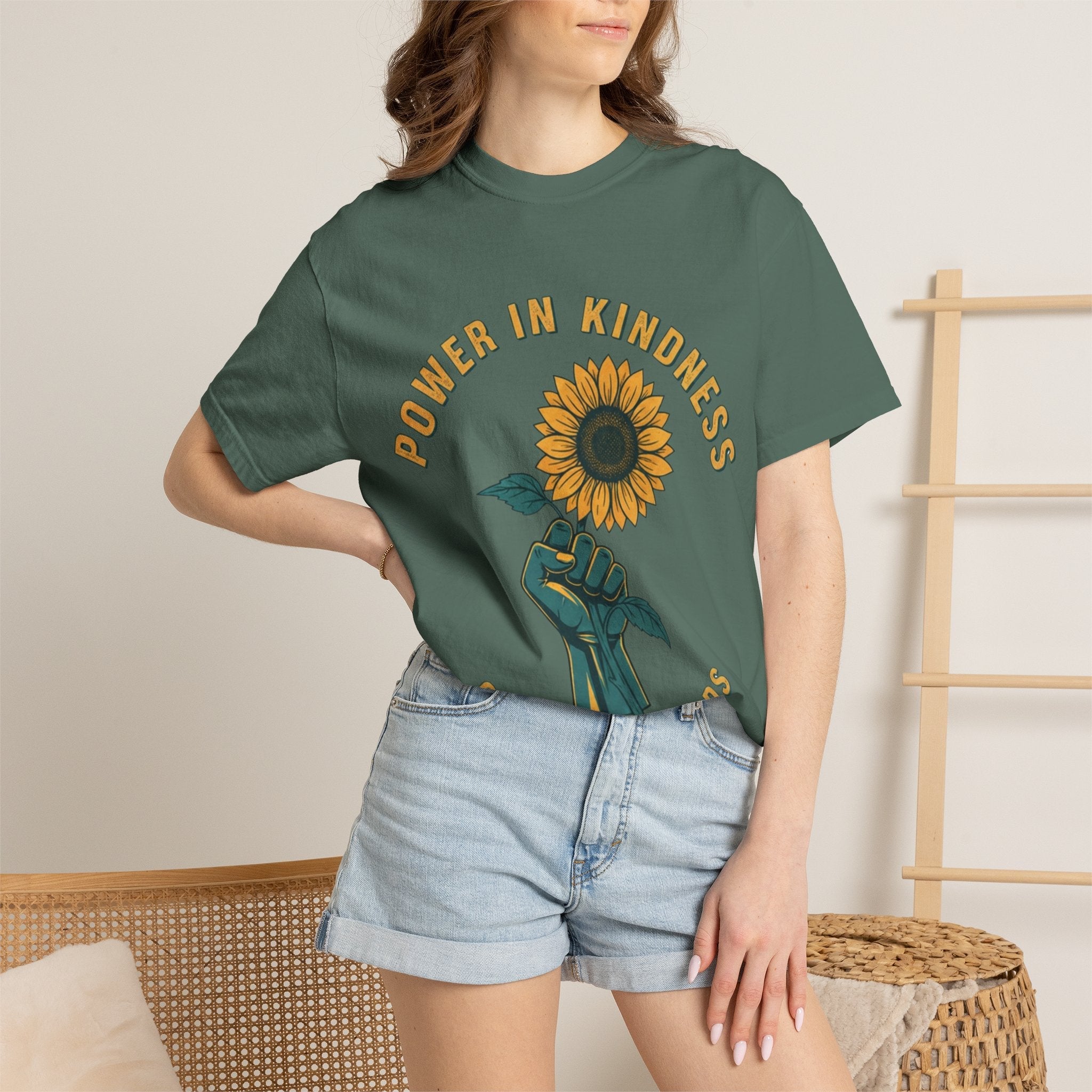 Power in Kindness Sunflower T-Shirt — Good Life Goods Graphic Tee - Good Life Goods
