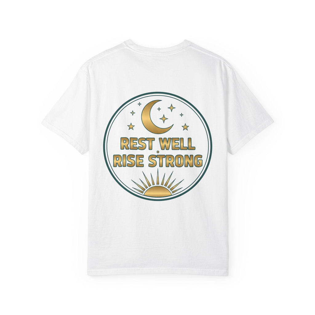 Rest Is Productive T-Shirt — Rest Well. Rise Strong. Back Graphic Tee - Good Life Goods