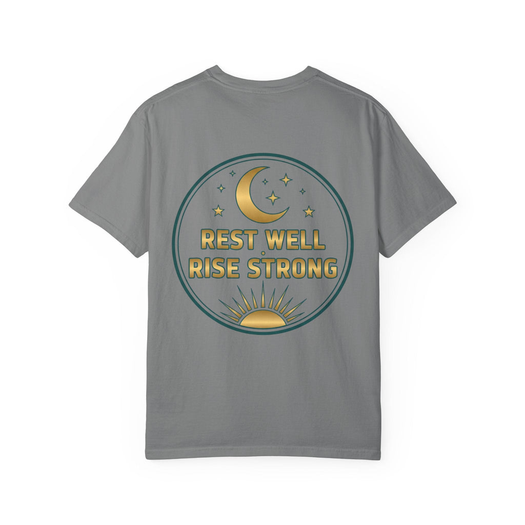 Rest Is Productive T-Shirt — Rest Well. Rise Strong. Back Graphic Tee - Good Life Goods