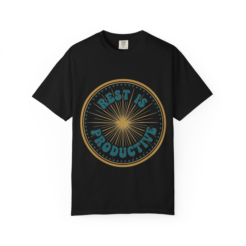 Rest Is Productive T-Shirt — Rest Well. Rise Strong. Back Graphic Tee - Good Life Goods