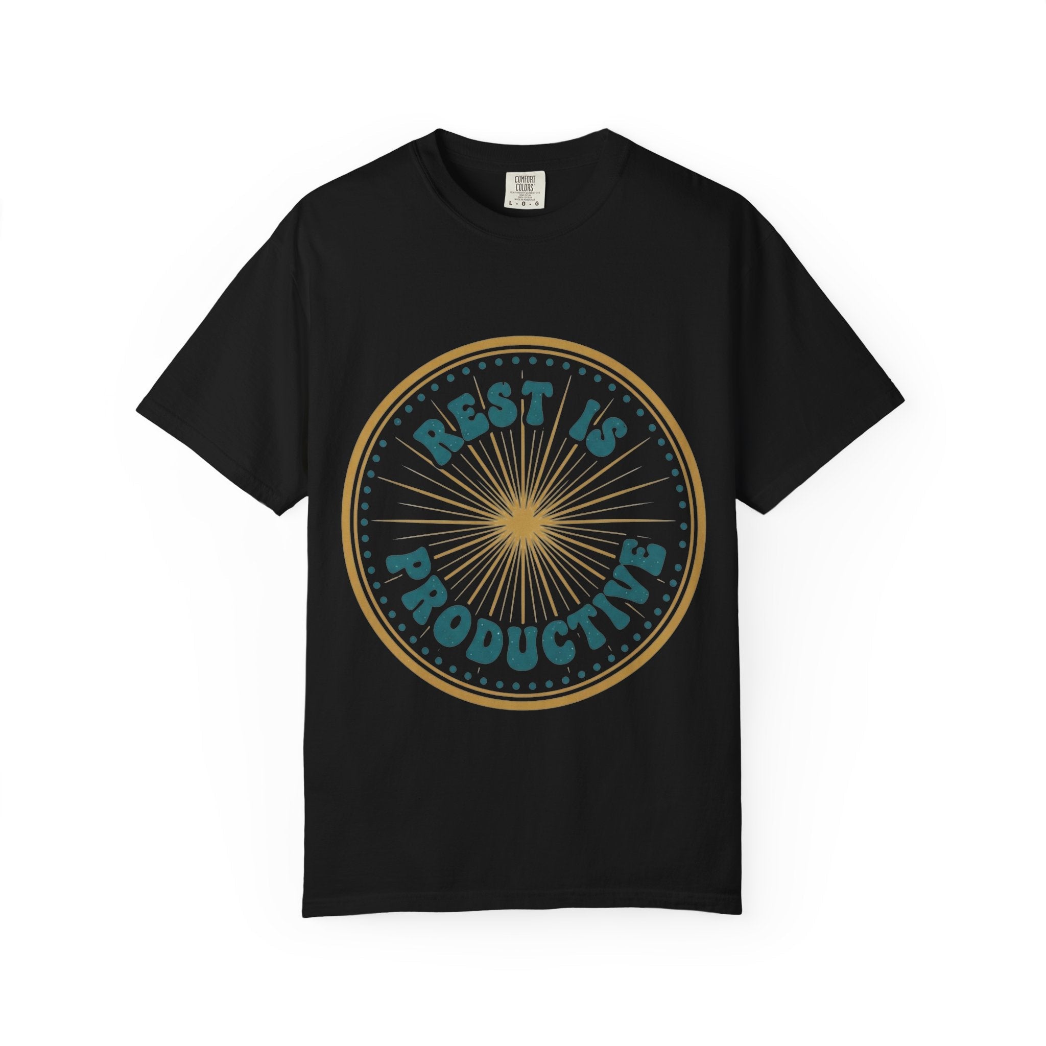 Rest Is Productive T-Shirt — Rest Well. Rise Strong. Back Graphic Tee - Good Life Goods