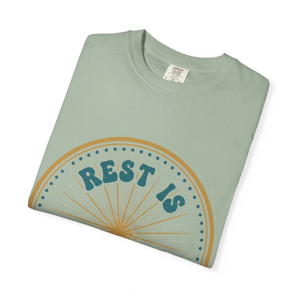 Rest Is Productive T-Shirt — Rest Well. Rise Strong. Back Graphic Tee - Good Life Goods