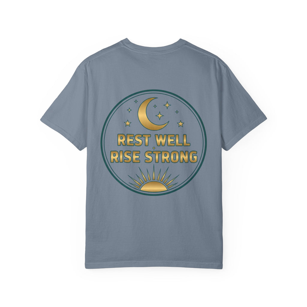 Rest Is Productive T-Shirt — Rest Well. Rise Strong. Back Graphic Tee - Good Life Goods