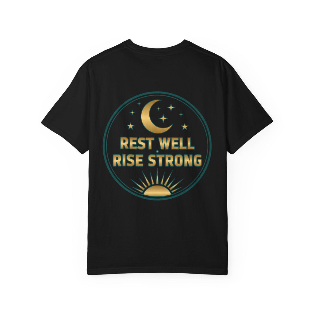 Rest Is Productive T-Shirt — Rest Well. Rise Strong. Back Graphic Tee - Good Life Goods