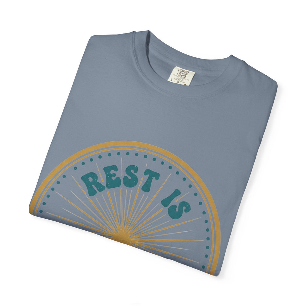Rest Is Productive T-Shirt — Rest Well. Rise Strong. Back Graphic Tee - Good Life Goods