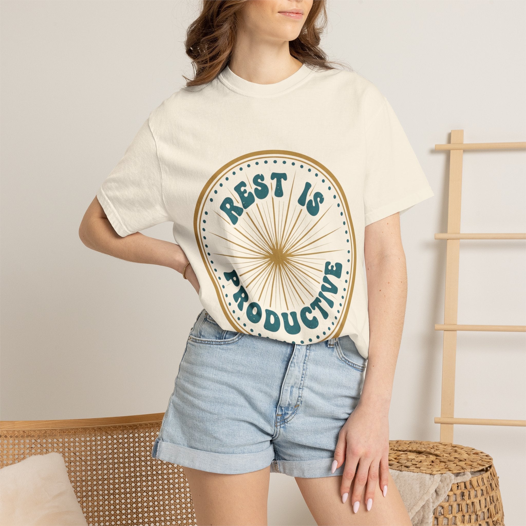 Rest Is Productive T-Shirt — Rest Well. Rise Strong. Back Graphic Tee - Good Life Goods