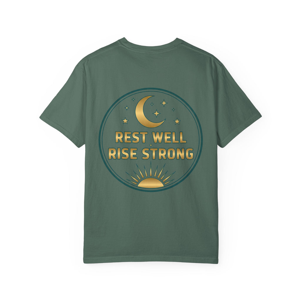 Rest Is Productive T-Shirt — Rest Well. Rise Strong. Back Graphic Tee - Good Life Goods