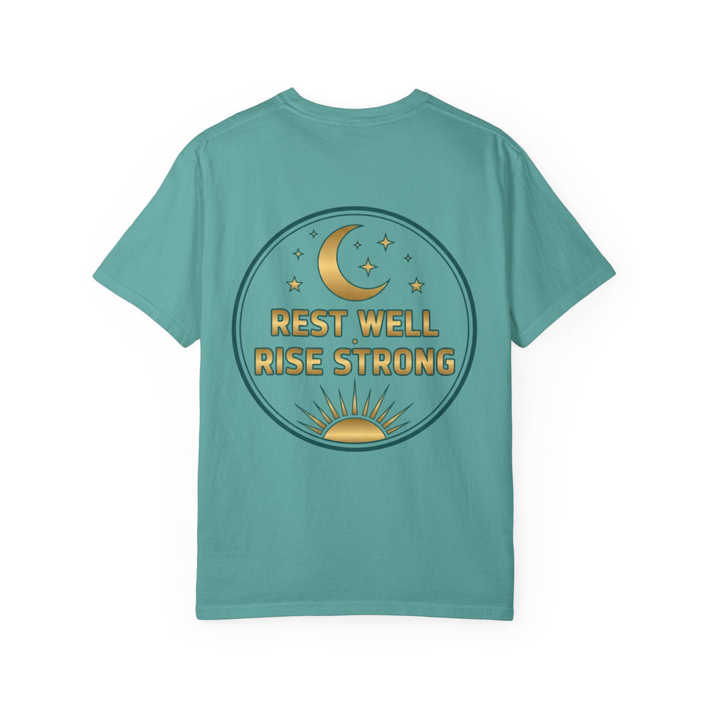 Rest Is Productive T-Shirt — Rest Well. Rise Strong. Back Graphic Tee - Good Life Goods