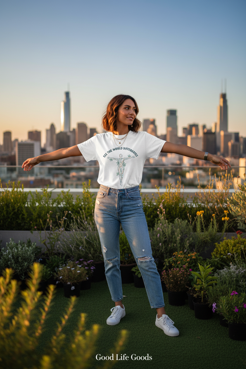 See. Do. Be. Botanical Figure Graphic Tee Lifestyle