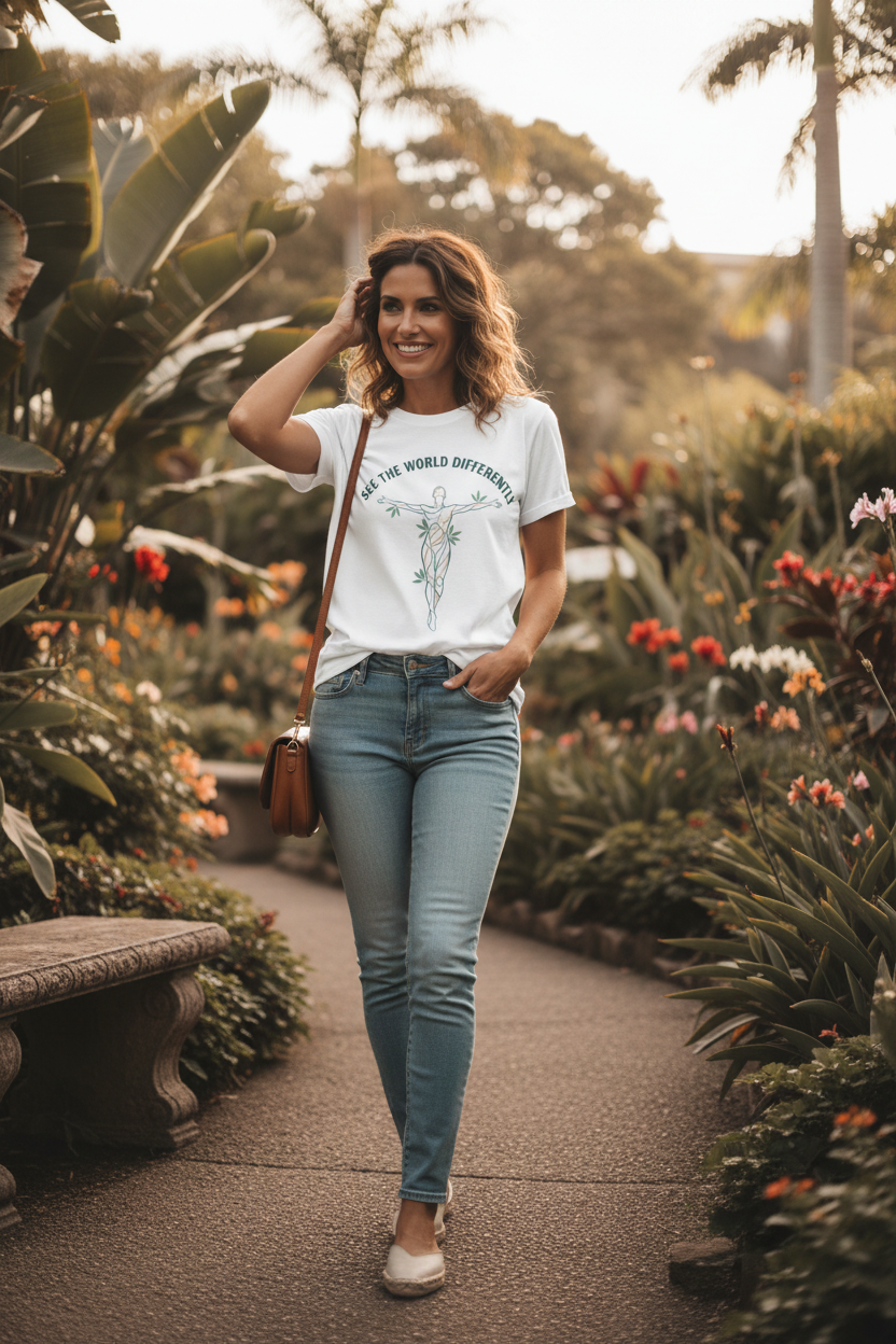 See. Do. Be. Botanical Figure Graphic Tee - Woman