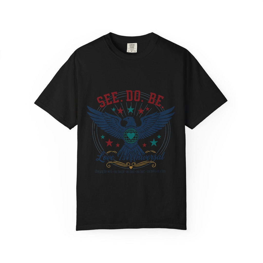 SEE. DO. BE. Eagle Graphic T-Shirt — Vintage Patriot Americana Tee - Good Life Goods