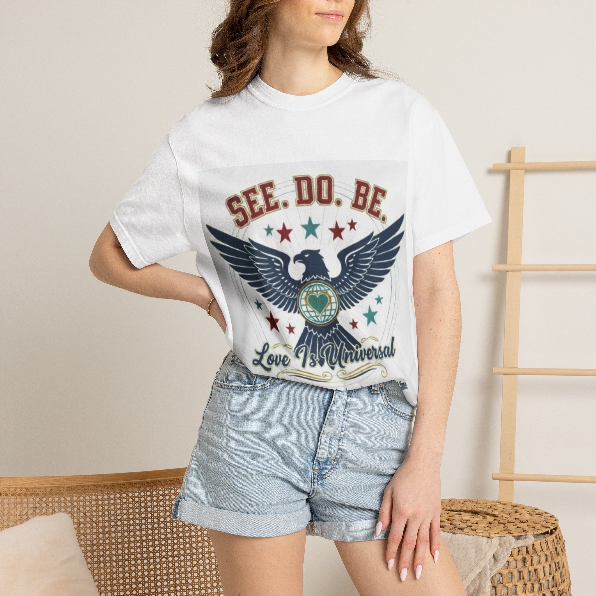 SEE. DO. BE. Eagle Graphic T-Shirt — Vintage Patriot Americana Tee - Good Life Goods
