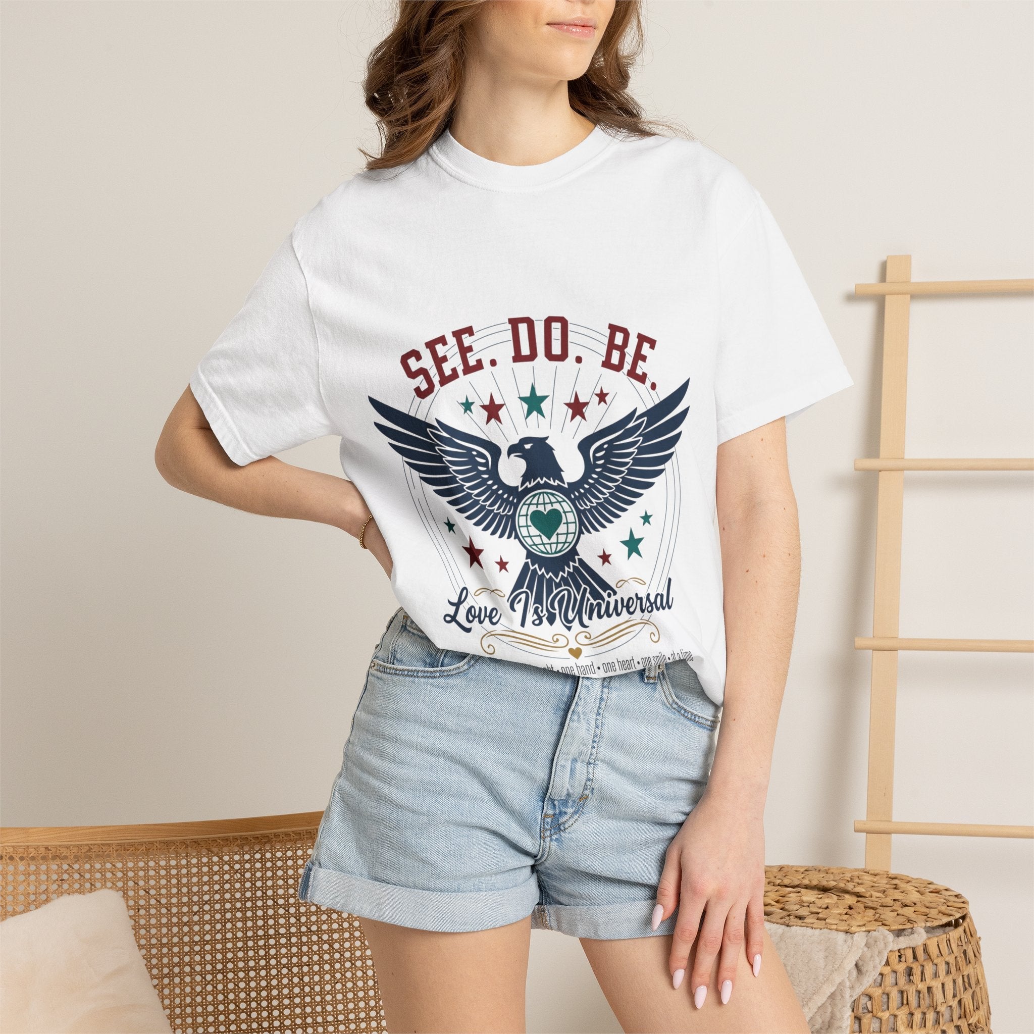 SEE. DO. BE. Eagle Graphic T-Shirt — Vintage Patriot Americana Tee - Good Life Goods