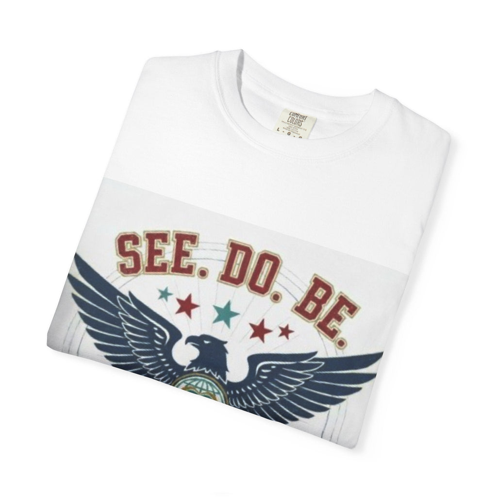 SEE. DO. BE. Eagle Graphic T-Shirt — Vintage Patriot Americana Tee - Good Life Goods