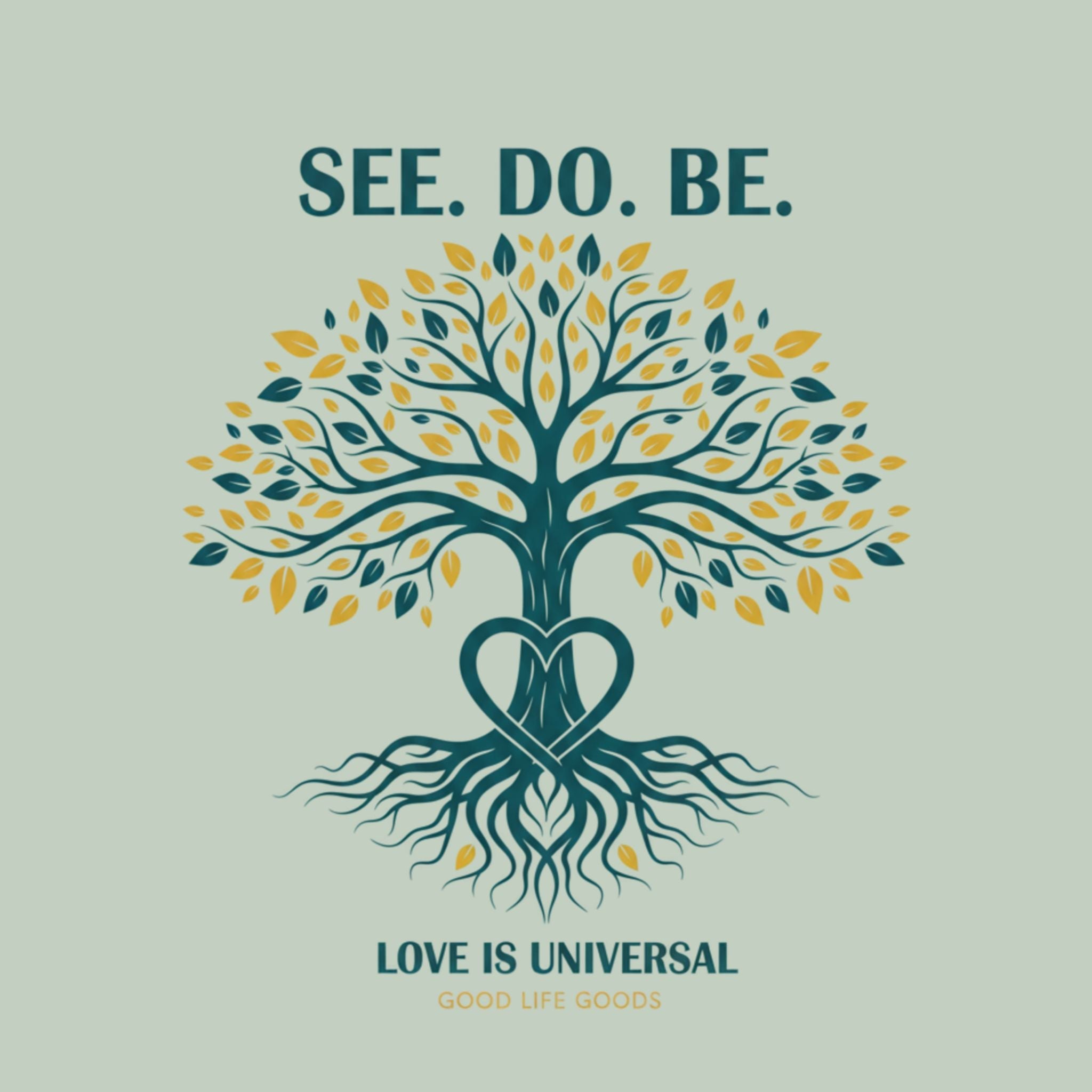 See. Do. Be. Embroidered Explorer Sling Bag — Tree of Life, 'Love Is Universal' Travel Crossbody - Good Life Goods