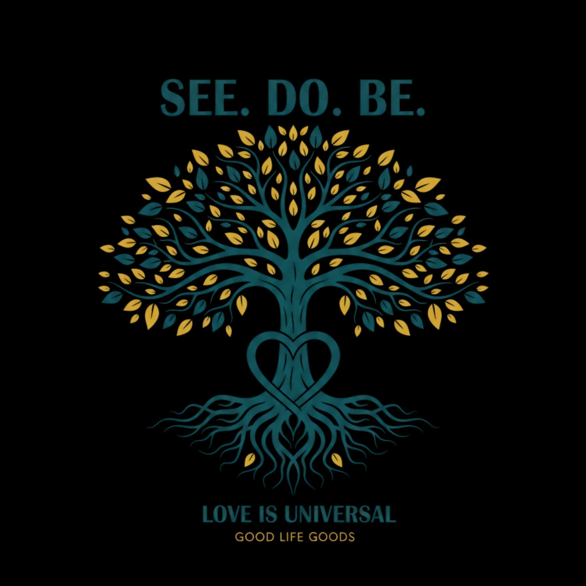 See. Do. Be. Embroidered Explorer Sling Bag — Tree of Life, 'Love Is Universal' Travel Crossbody - Good Life Goods