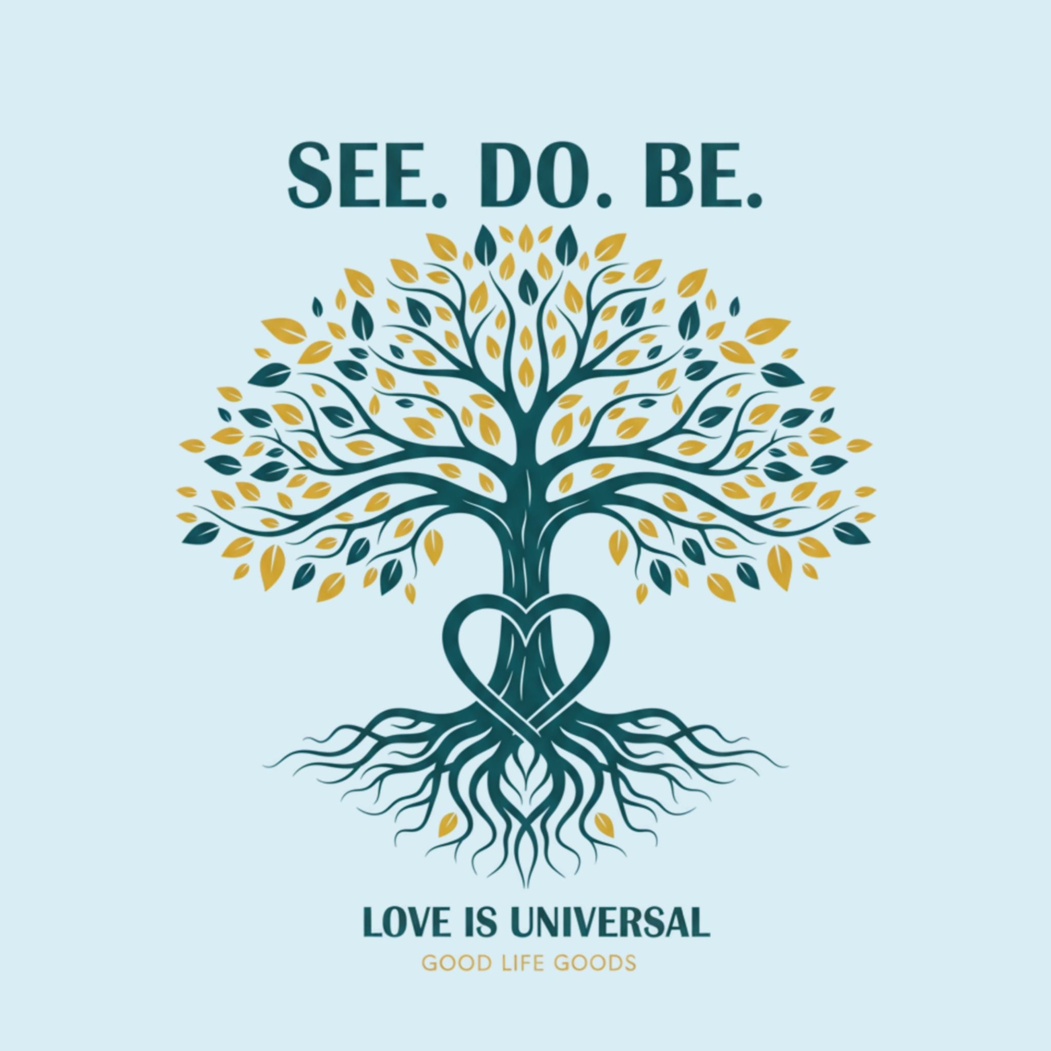 See. Do. Be. Embroidered Explorer Sling Bag — Tree of Life, 'Love Is Universal' Travel Crossbody - Good Life Goods