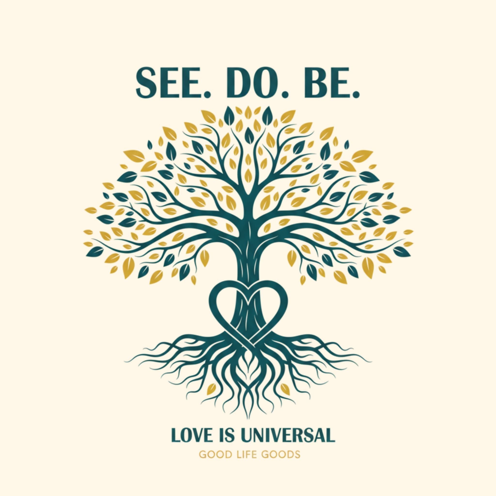 See. Do. Be. Embroidered Explorer Sling Bag — Tree of Life, 'Love Is Universal' Travel Crossbody - Good Life Goods