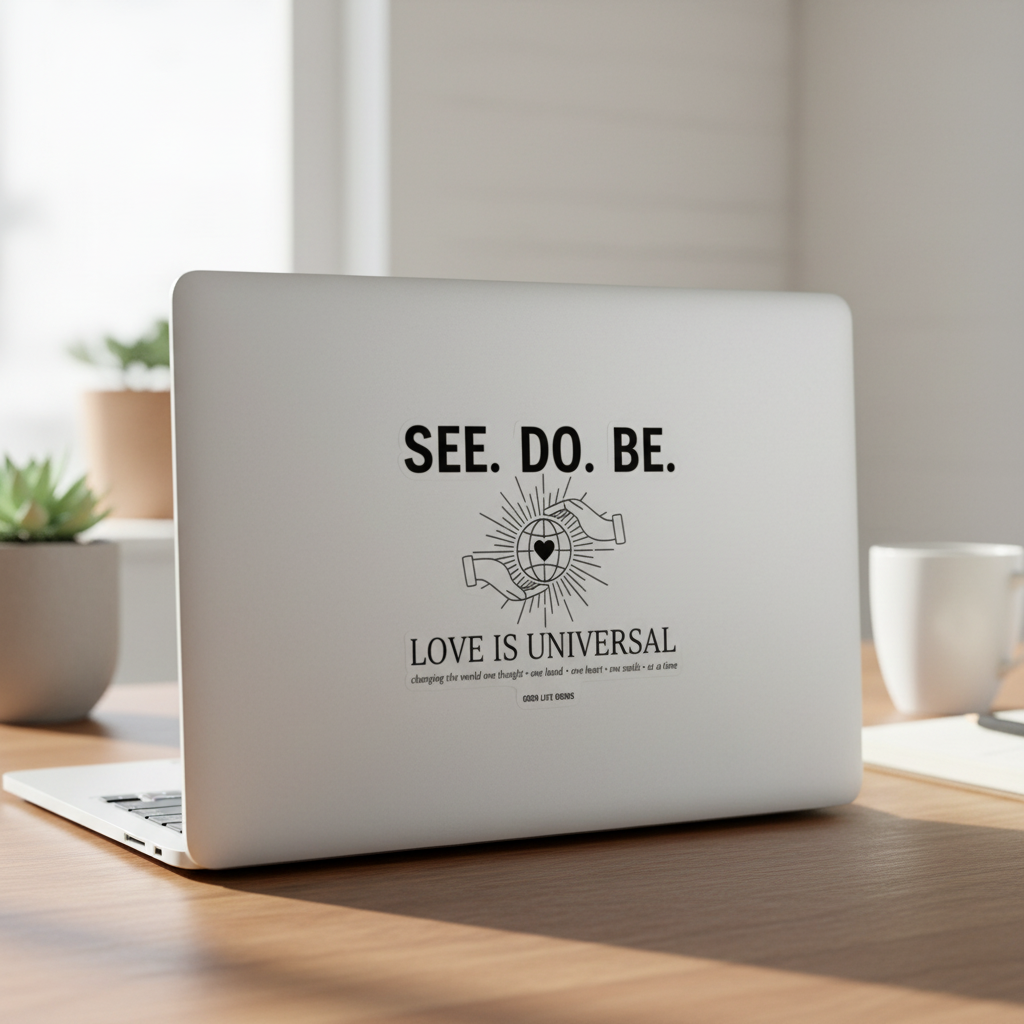 SEE. DO. BE. Love Is Universal Sticker Lifestyle