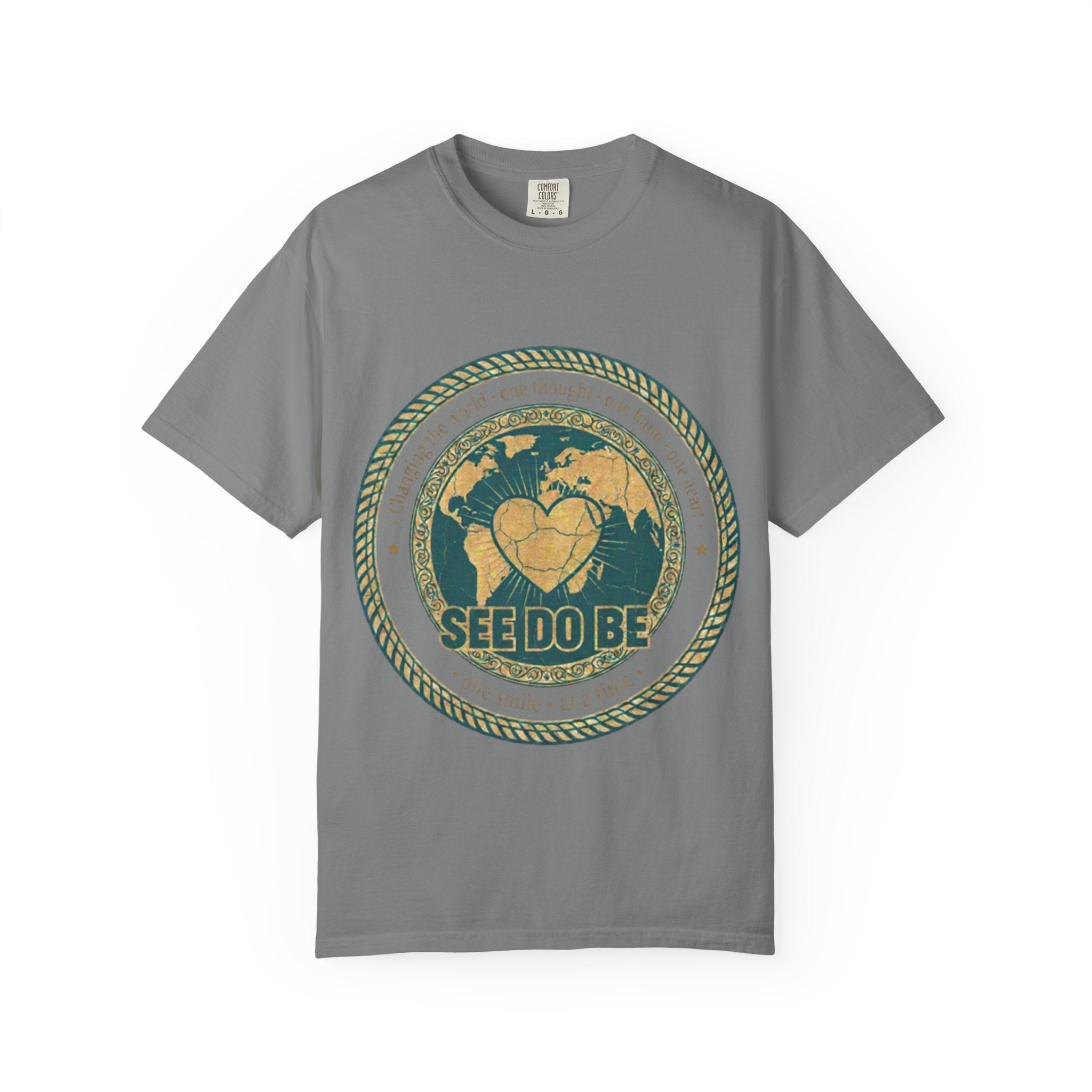 See Do Be World Heart T-Shirt — Eco Vibe Graphic Tee - Good Life Goods