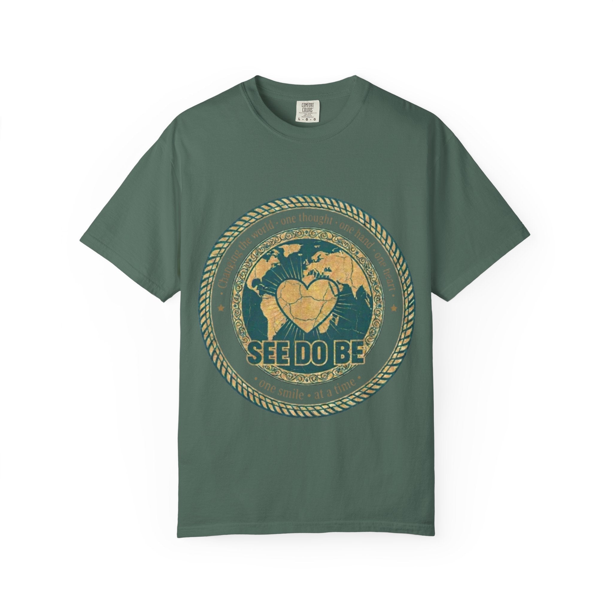 See Do Be World Heart T-Shirt — Eco Vibe Graphic Tee - Good Life Goods