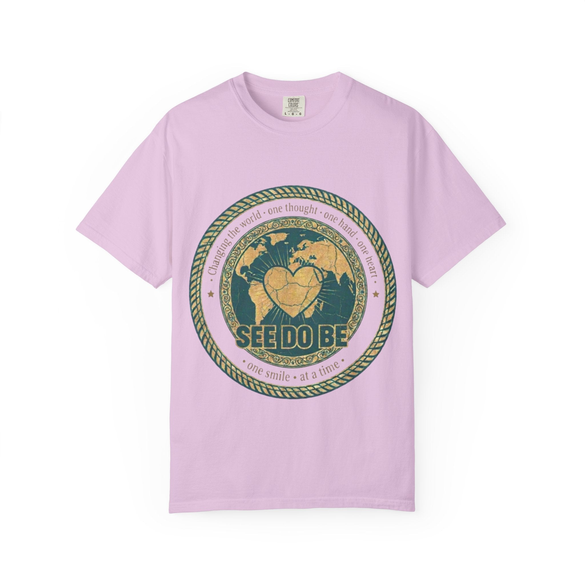 See Do Be World Heart T-Shirt — Eco Vibe Graphic Tee - Good Life Goods