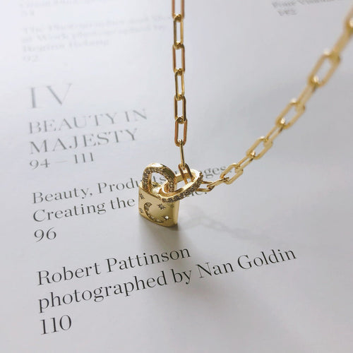 Silver Lock Chain Necklace - Good Life Goods