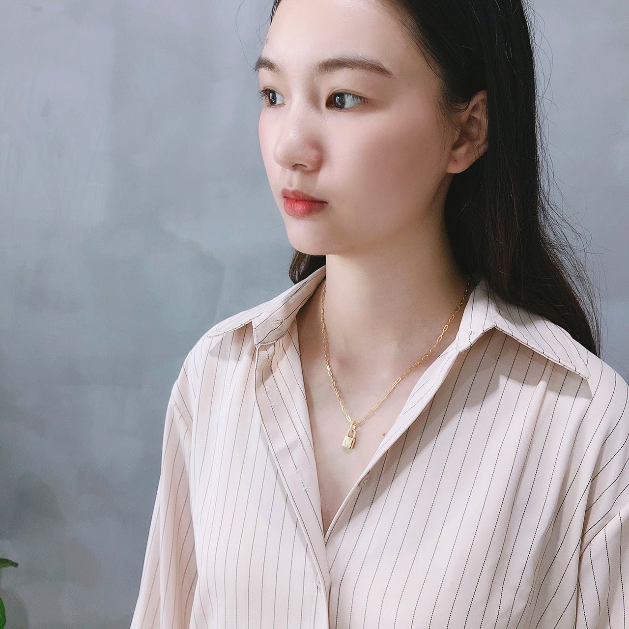 Silver Lock Chain Necklace - Good Life Goods