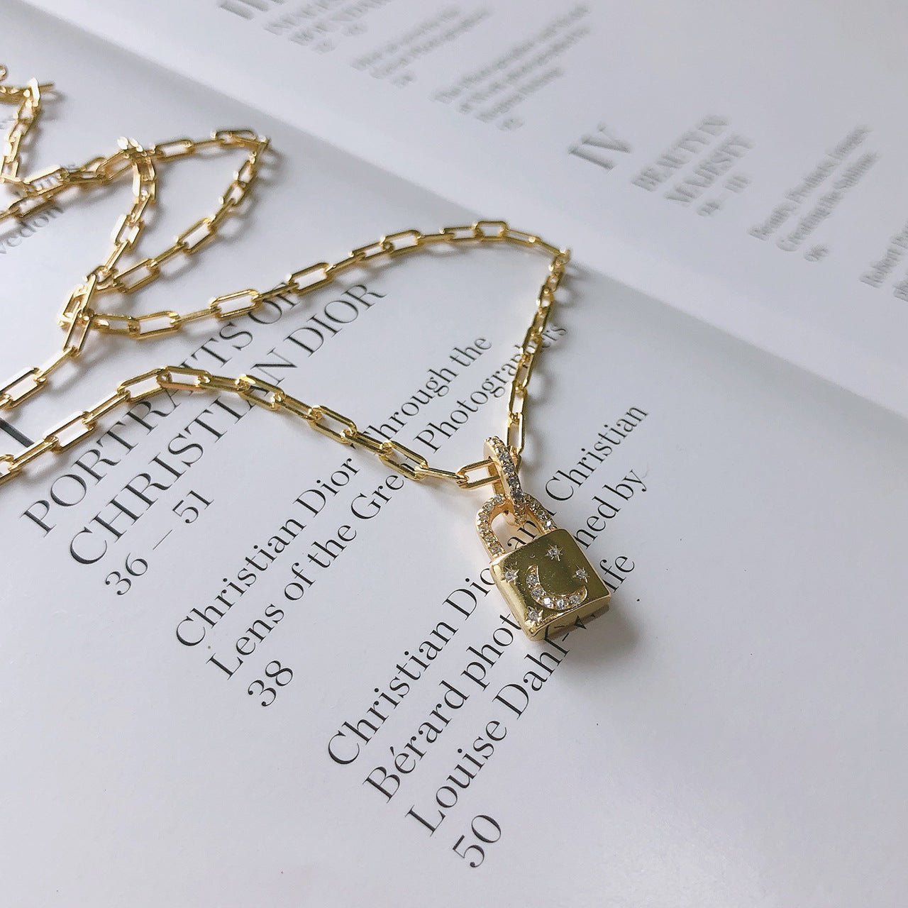 Silver Lock Chain Necklace - Good Life Goods